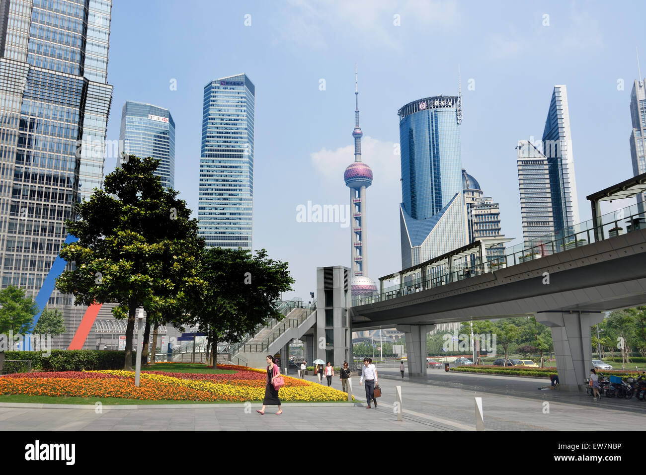 Shanghai Pudong City World Financial Center China Stockfoto