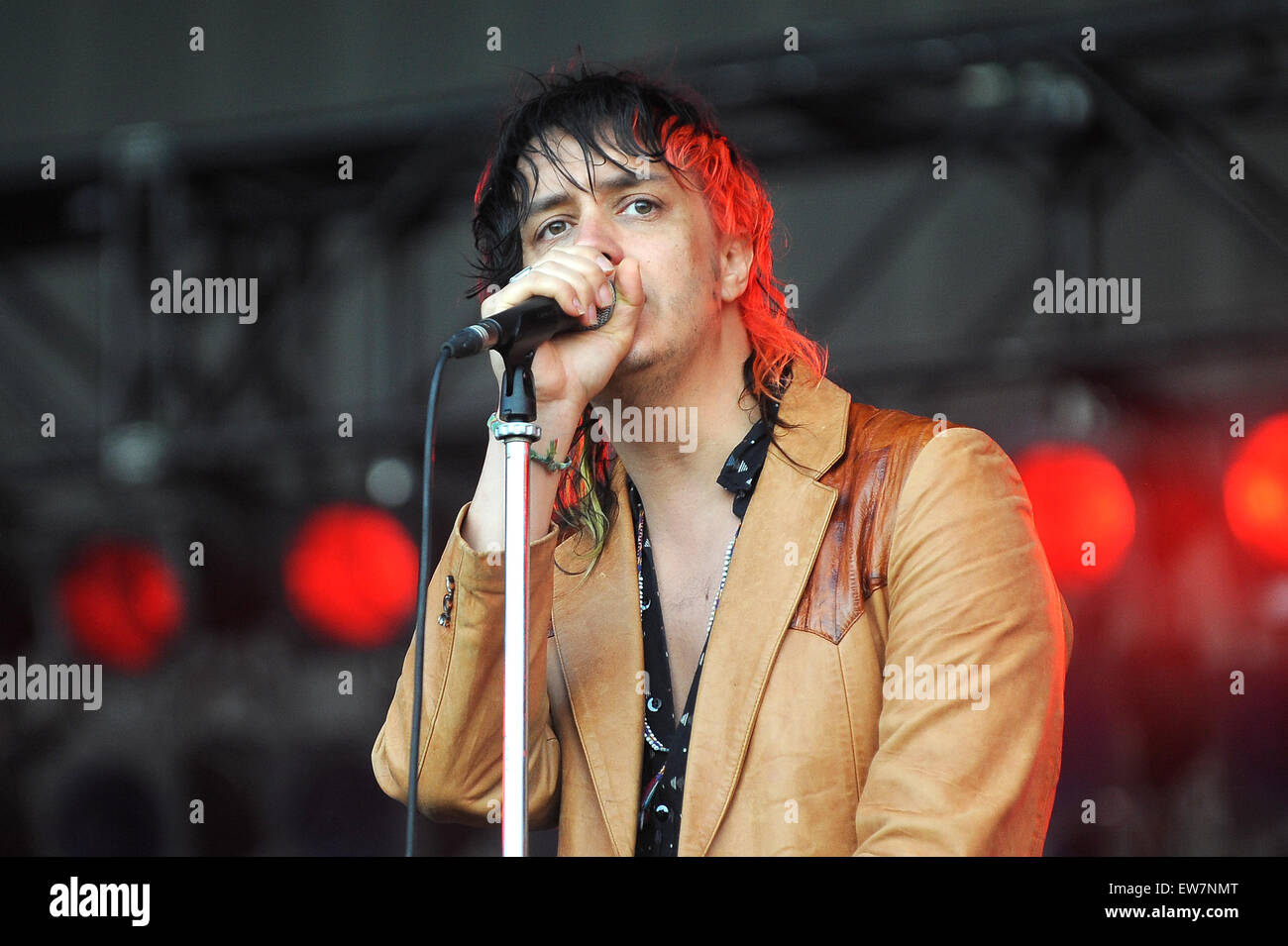 Amerikanische Rock-band The Strokes, die live auf dem British Summer Time Festival im Hyde Park, London, England. 18. Juni 2015 © Paul Treadway Stockfoto