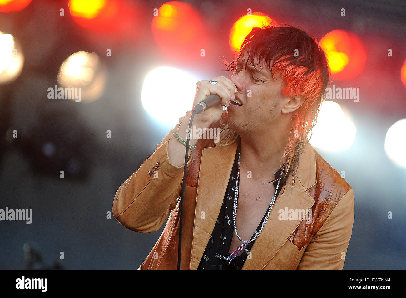 Amerikanische Rock-band The Strokes, die live auf dem British Summer Time Festival im Hyde Park, London, England. 18. Juni 2015 © Paul Treadway Stockfoto
