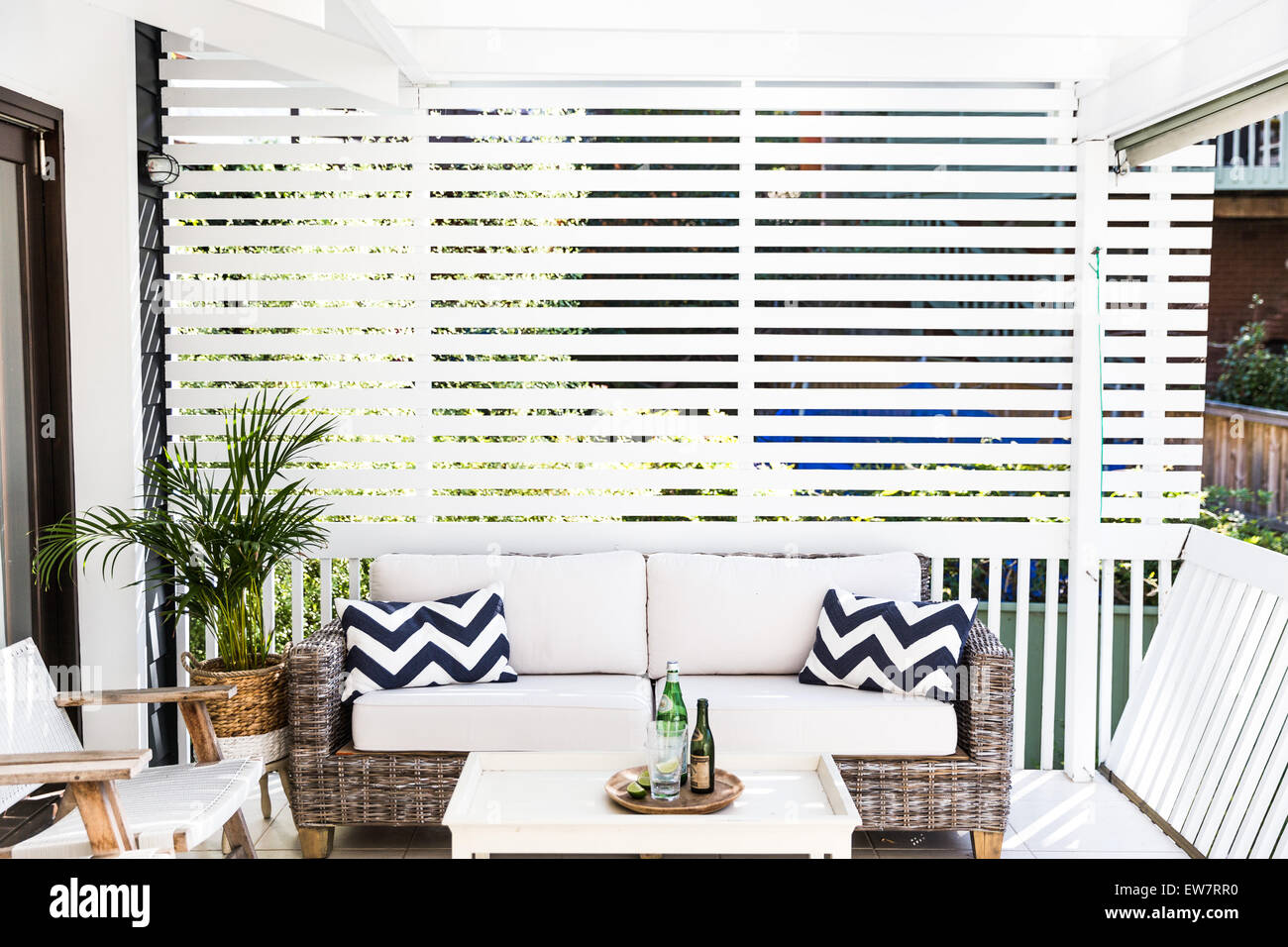 Sitzbereich im freien Stockfoto