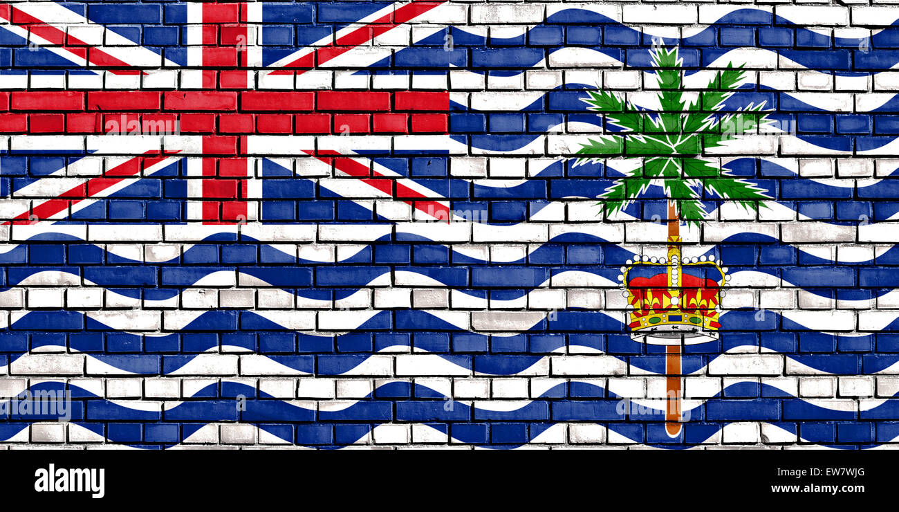 Tischflagge Britisches Territorium Indischer Ozean - 10x15 Cm Mit Schwarzem Sockel