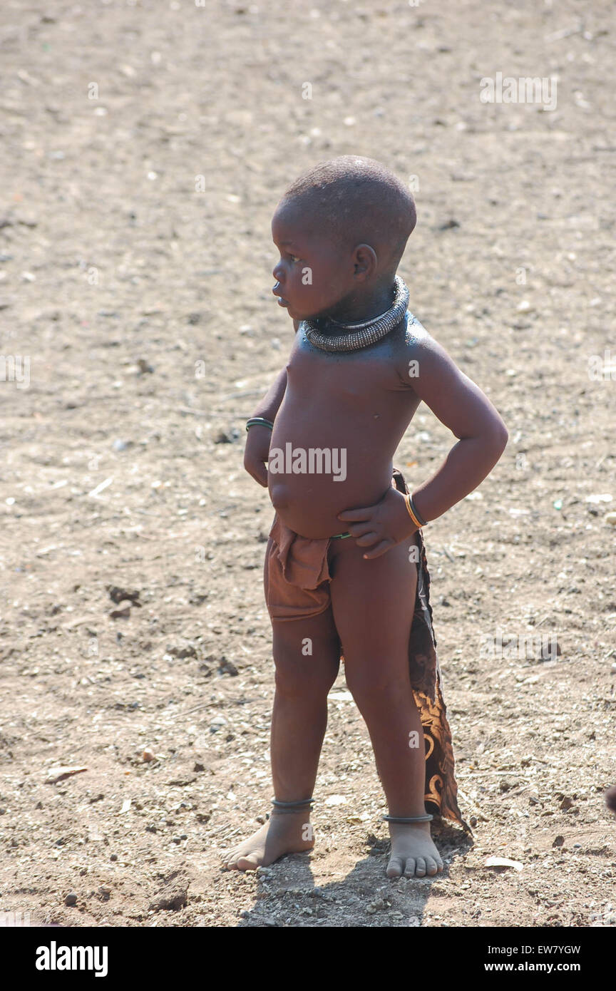 Himba Child, Namibia Afrika Stockfoto