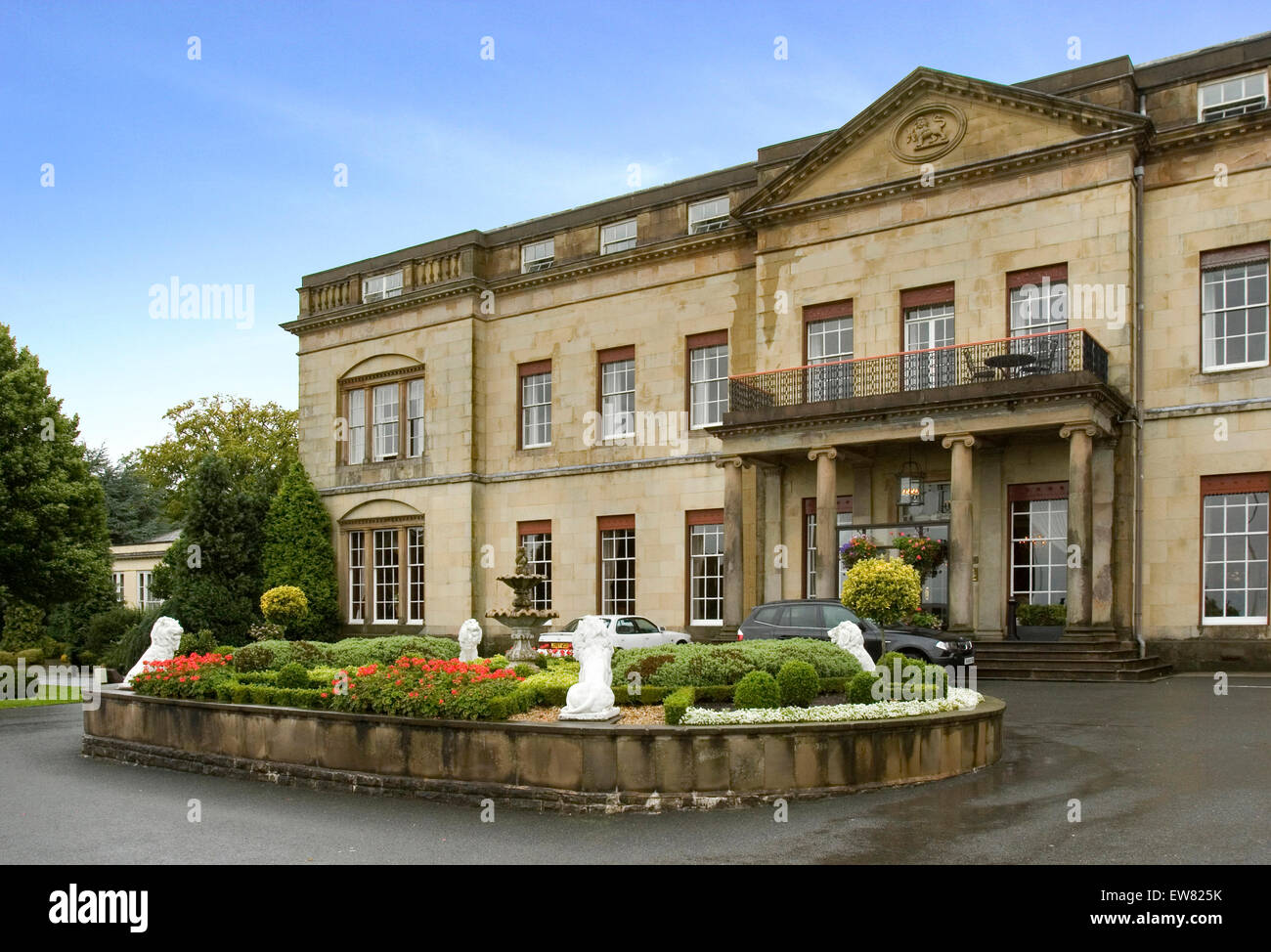 Pott Shrigley, Shrigley Hall Hotel Eingang, Cheshire, England, UK Stockfoto