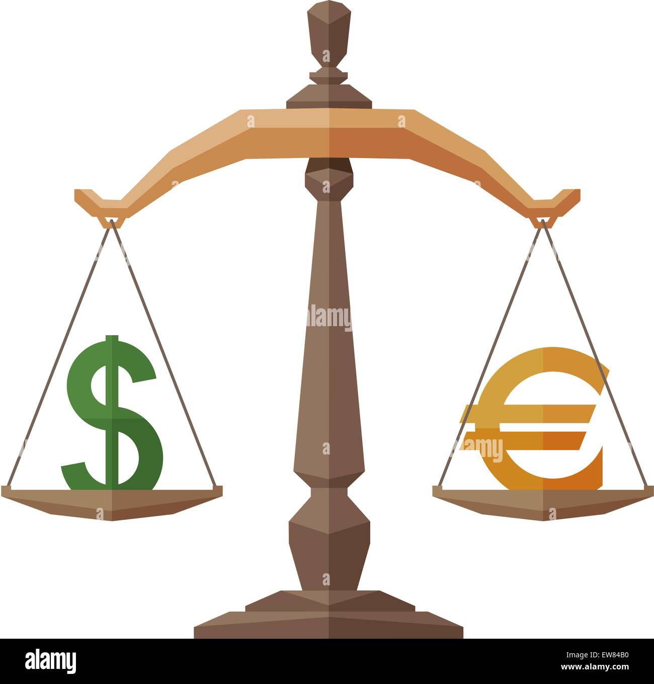 Geld-Vektor-Logo-Design-Vorlage. Banking-Geschäft oder US-Dollar und Euro-Symbol. Stock Vektor