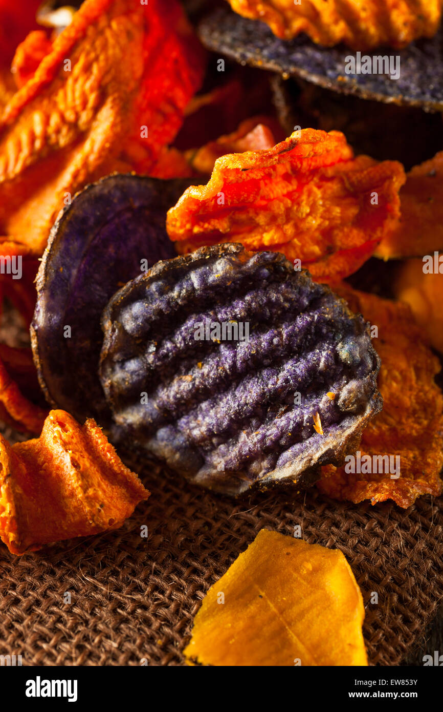 Gesundes Bio Gemüse Chips verzehrfertige Stockfoto