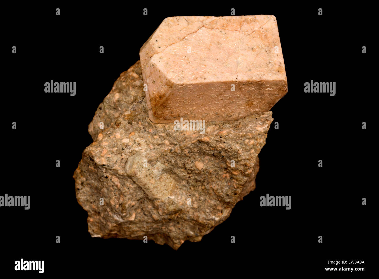 Sanidine ist die Hochtemperatur-Form von Kalium-Feldspat mit einer allgemeinen Formel K(AlSi3O8), in der Nähe von Beaverdell, Britisch-Kolumbien Stockfoto