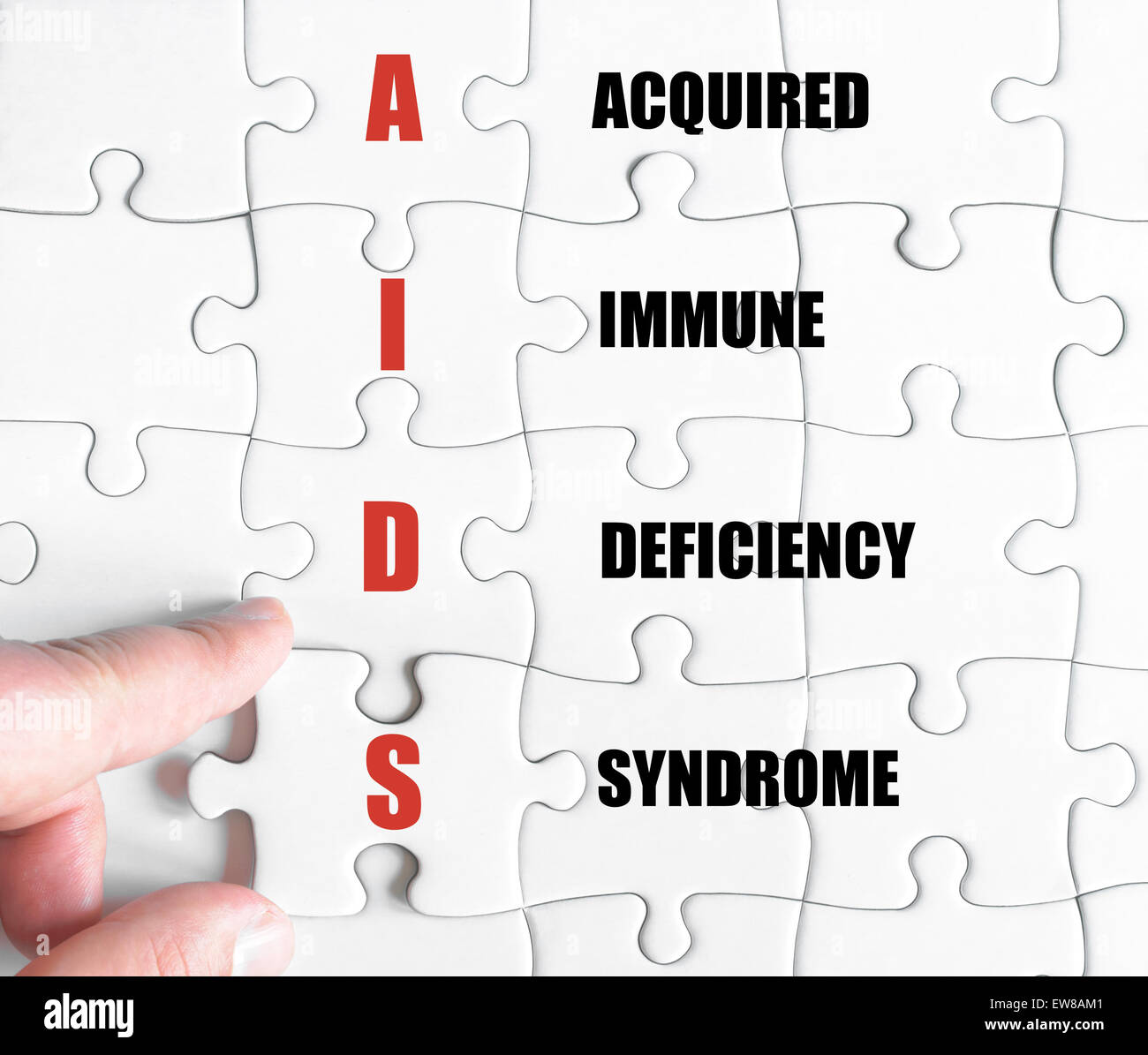 Konzept-Bild des Business Akronym AIDS Acquired Immune Deficiency Syndrome Stockfoto