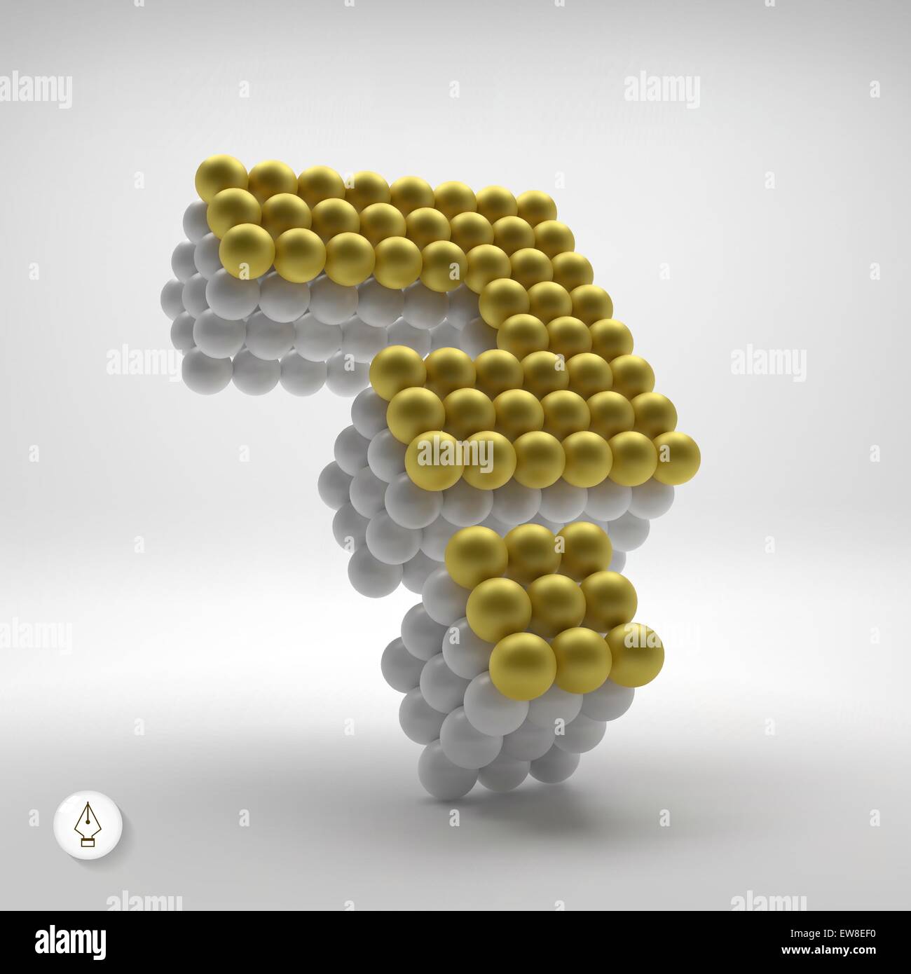 Frage-Symbol. Einsetzbar für Web Zeichen und Gestaltungselement.  3D Vektor-Illustration. Stock Vektor