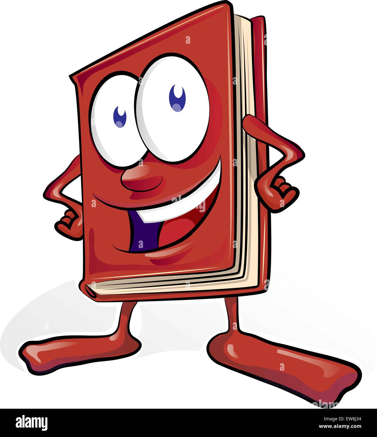 Fun-Buch Cartoon auf weißem Hintergrund Stock Vektor