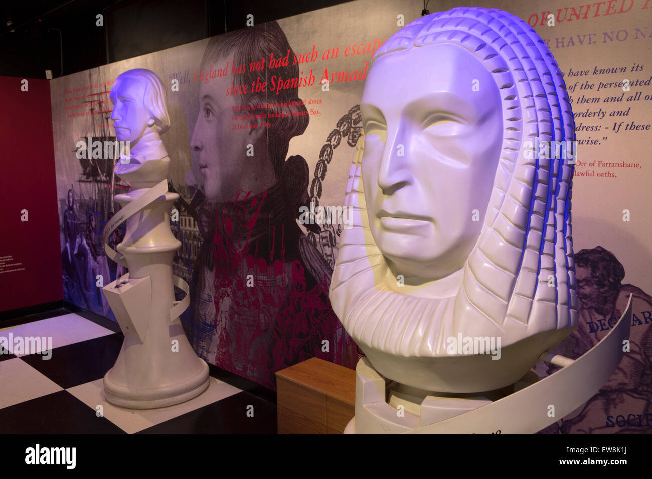 Irland, Co. Wexford, Enniscorthy, National 1798 Rebellion Zentrum, politischen Schach Spiel Ausstellung Stockfoto