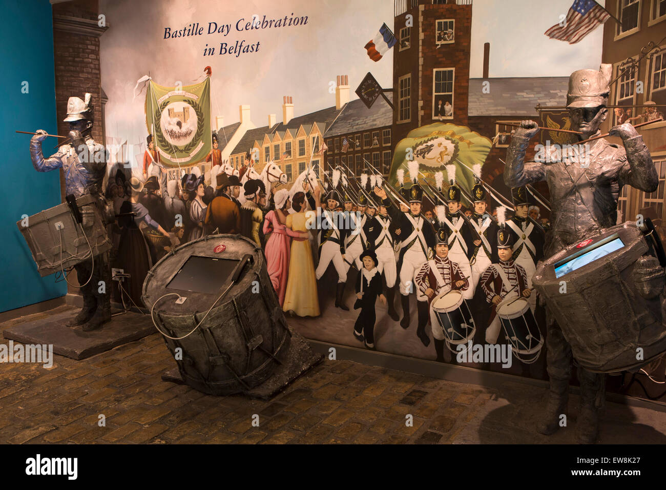 Irland, Co. Wexford, Enniscorthy, National 1798 Rebellion Zentrum, Belfast Bastille Day Ausstellung Stockfoto