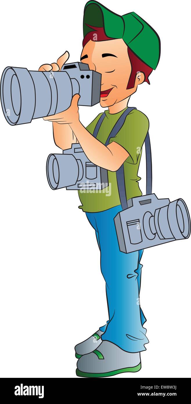 Professional Photographer, Vektor-illustration Stock Vektor