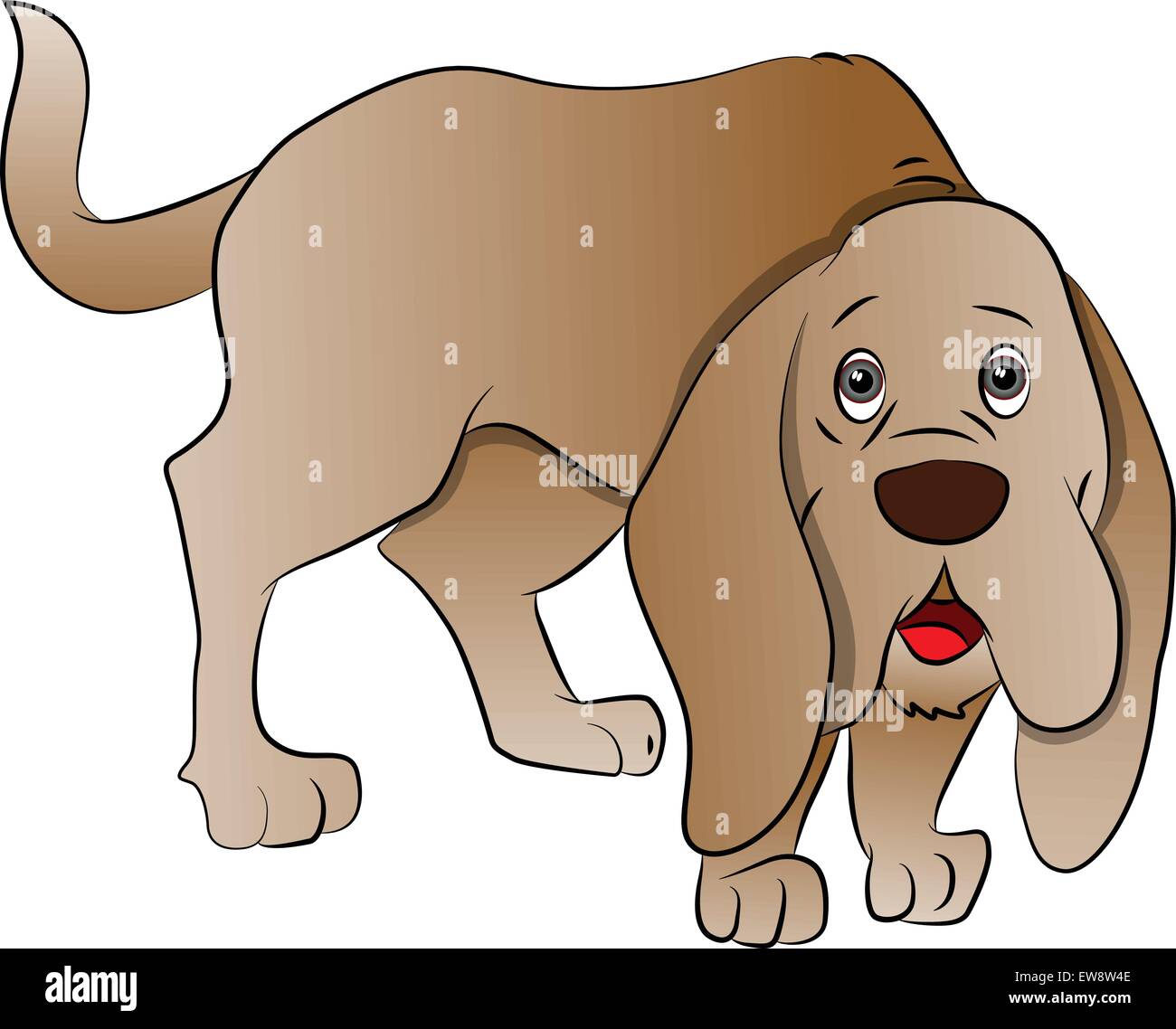 Vektor-Illustration von niedlich Boxer Hund. Stock Vektor