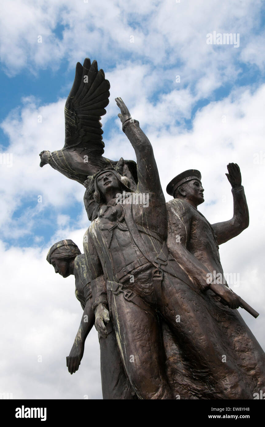 Polnische Streitkräfte Memorial in The National Memorial Arobretum, in der Nähe von Lichfield in Staffordshire England UK Stockfoto