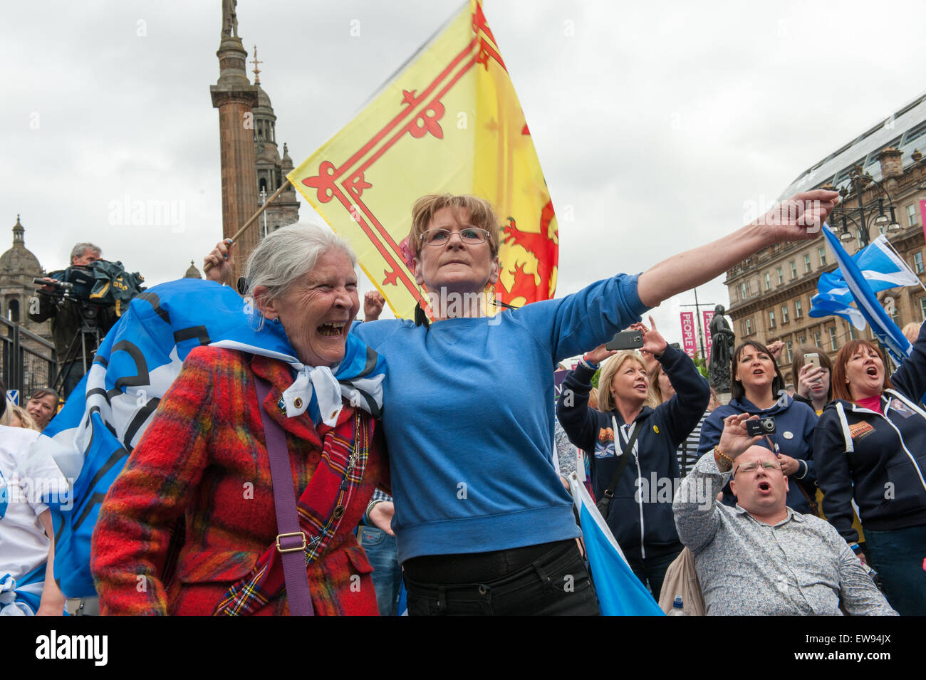 Glasgow, Schottland. 20. Juni 2015. Gegen Sparpolitik Gefährts statt in Glasgow zeitgleich mit der Volksversammlung gegen Sparmaßnahmen Demo in London statt. Bildnachweis: Tony Clerkson/Alamy Live-Nachrichten Stockfoto