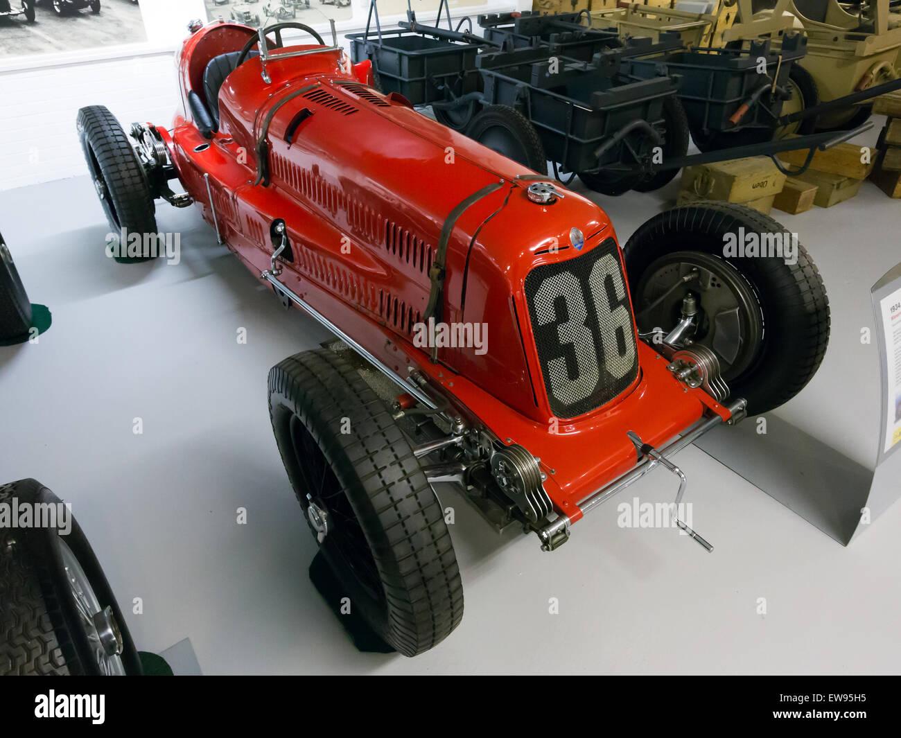 Maserati 8CM vorne rechts Donington Grand Prix Collection Stockfoto
