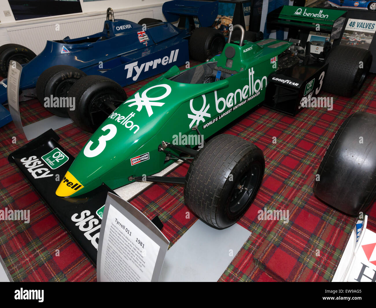 Tyrrell 011 vorne links Donington Grand Prix Collection Stockfoto