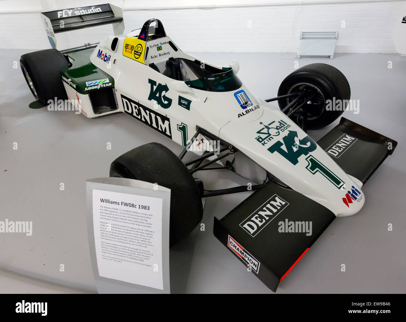 Williams FW08C vorne rechts Donington Grand Prix Collection Stockfoto