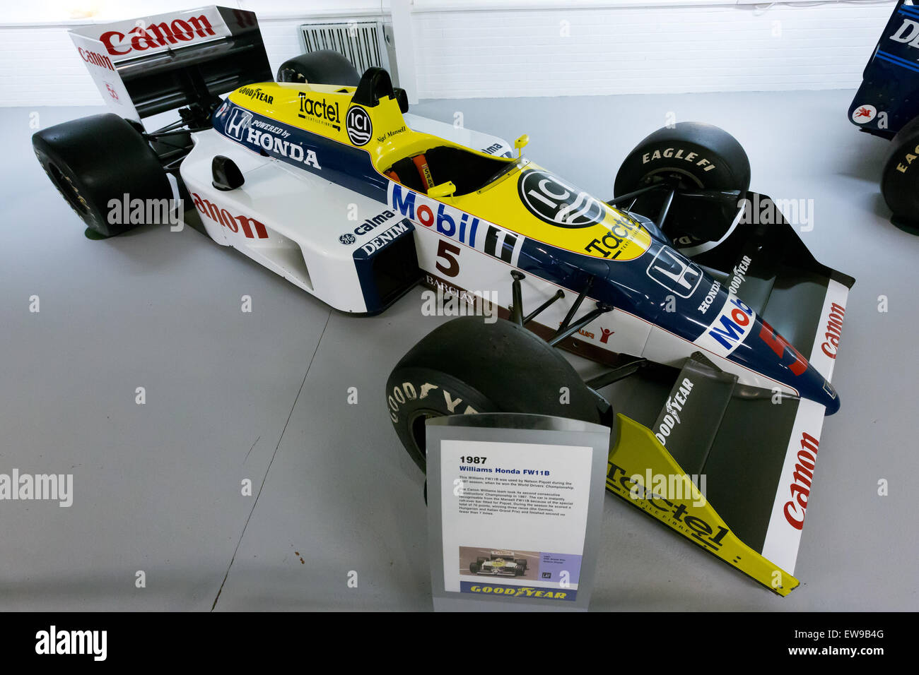 Williams FW11B vorne rechts Donington Grand Prix Collection Stockfoto