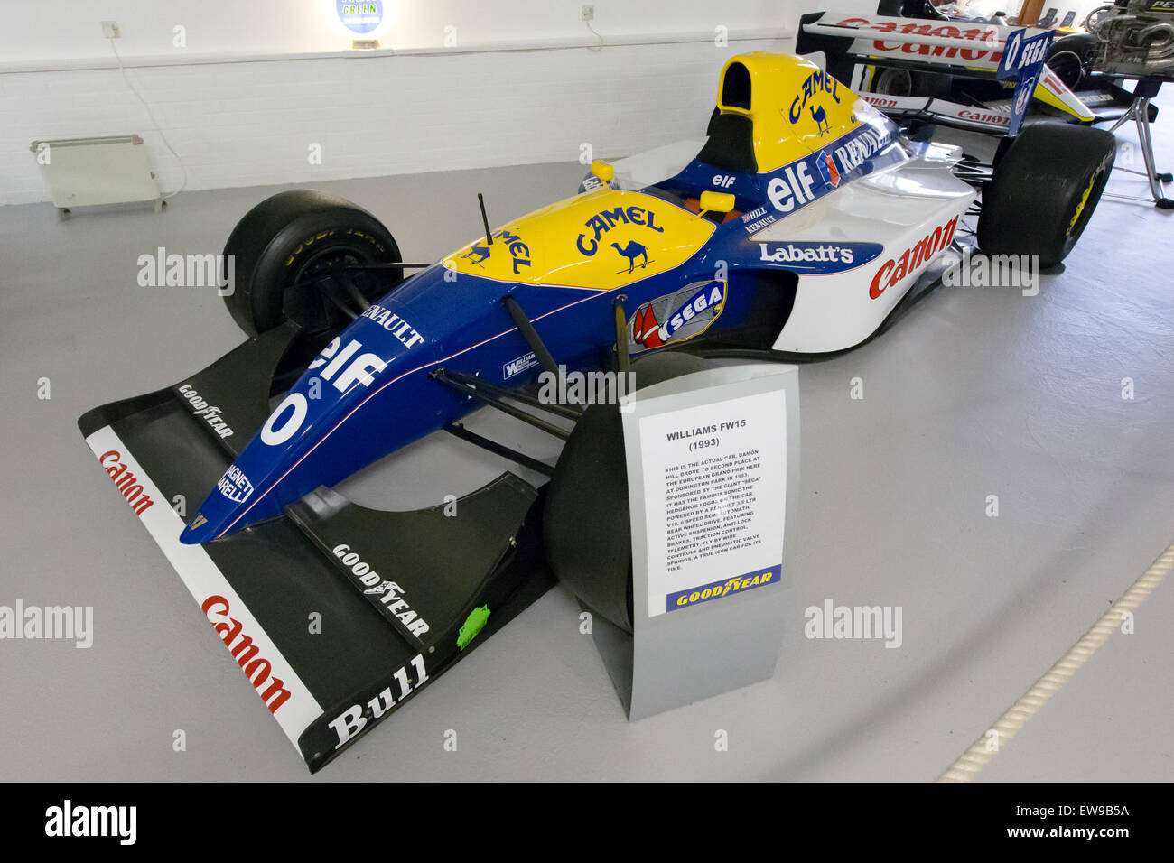 Williams FW15C vorne links Donington Grand Prix Collection Stockfoto