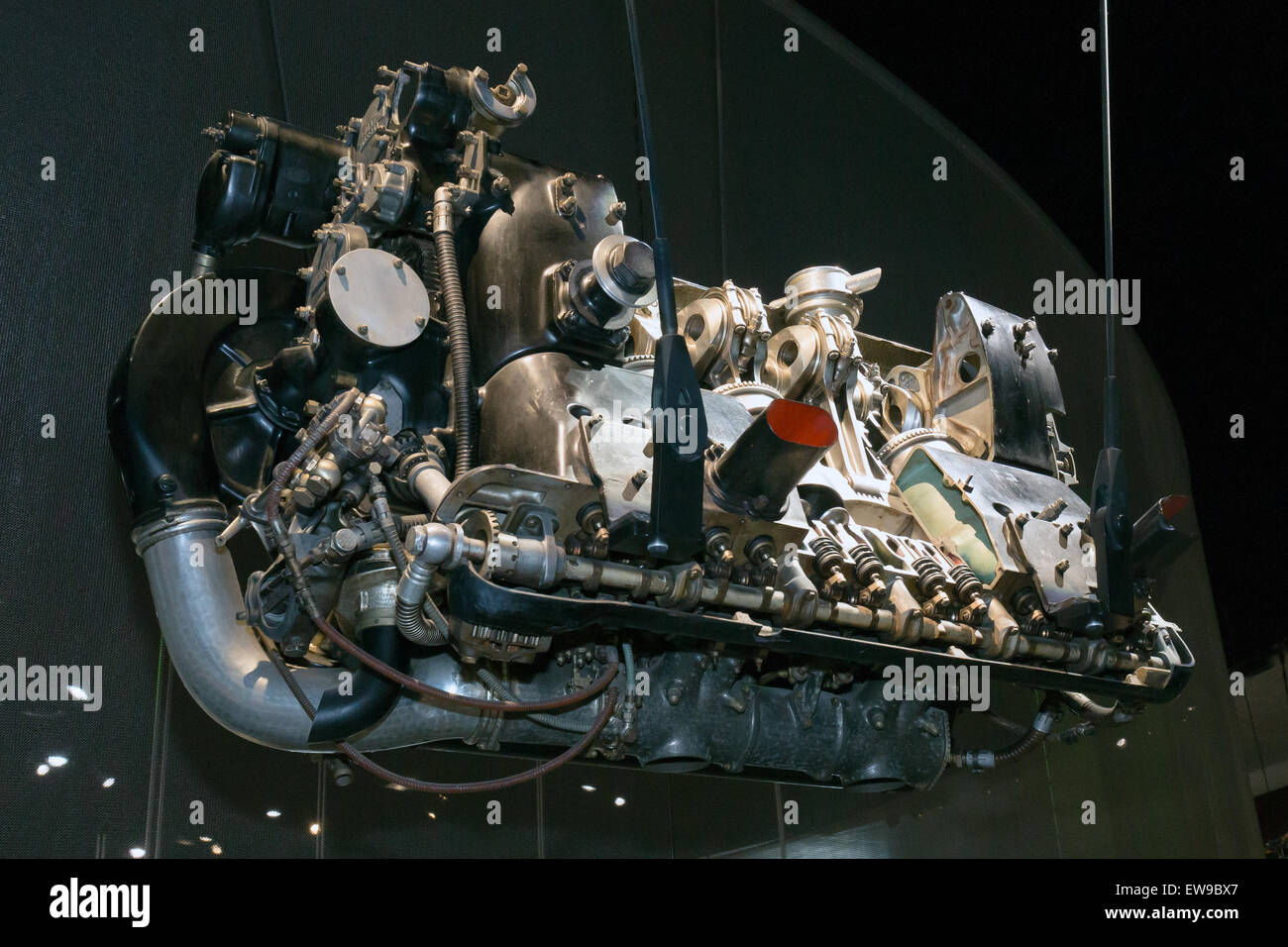 Daimler DB 600 Motor hinten rechts Mercedes-Benz Museum Stockfoto