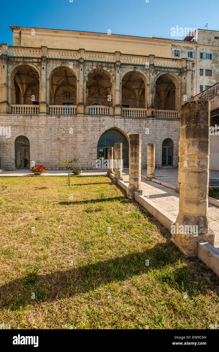 Italien Apulien Barletta La Marra Palast - Fassade-Meerseite Stockfoto
