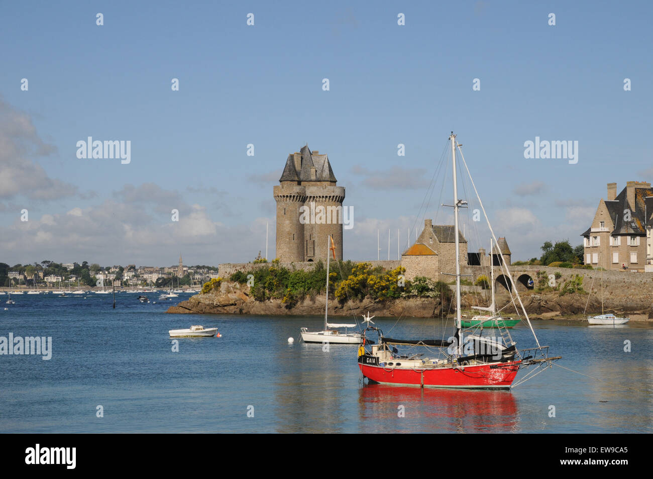 Die Tour im Ferienort St. Servan-sur-Mer nur einen kurzen Weg entfernt von seinem berühmteren Nachbarn, St Malo. Stockfoto