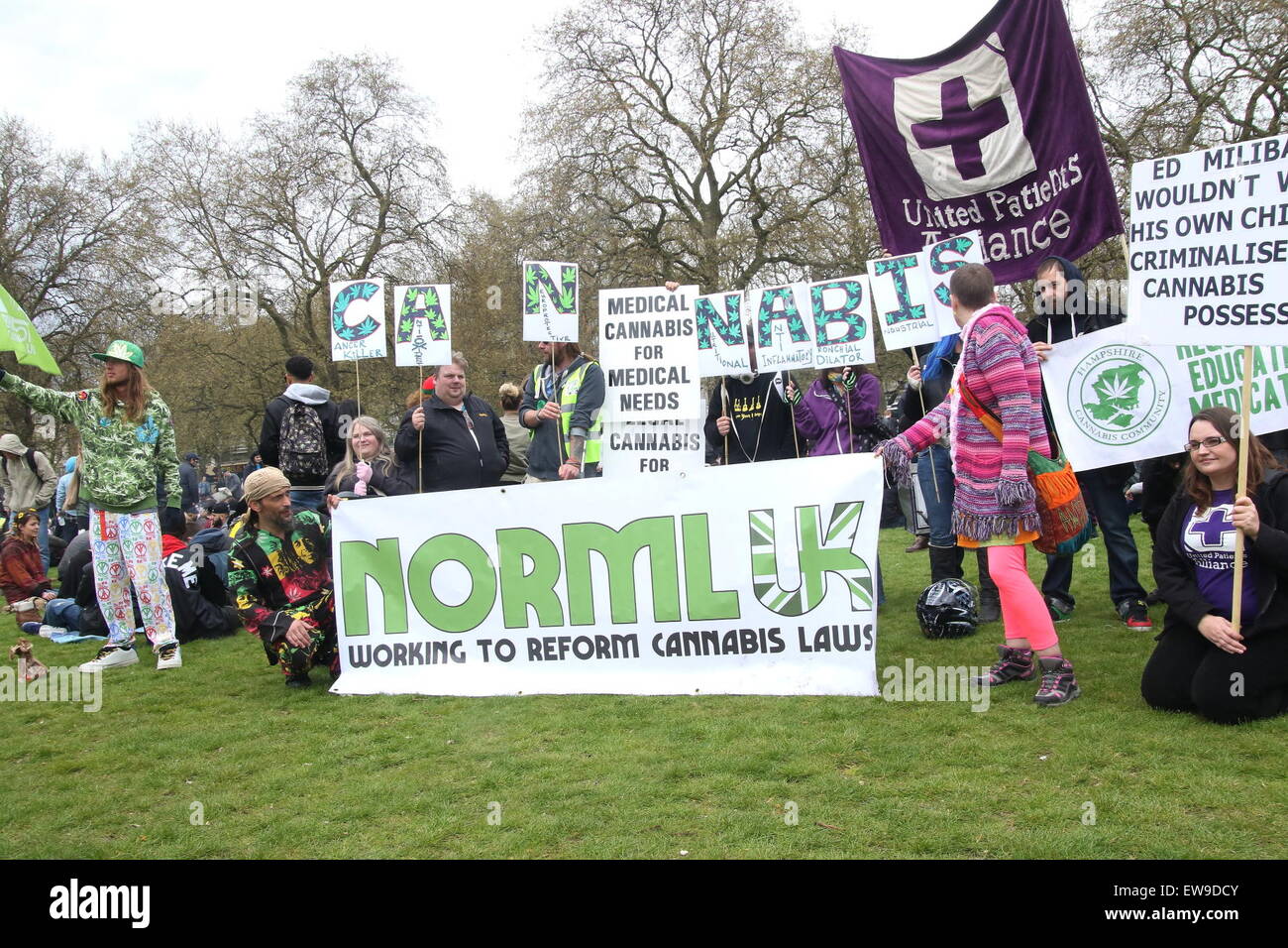 London 420 Pro-Cannabis Rally 2015 statt im Hyde Park wo: London, Vereinigtes Königreich bei: 19. April 2015 Stockfoto