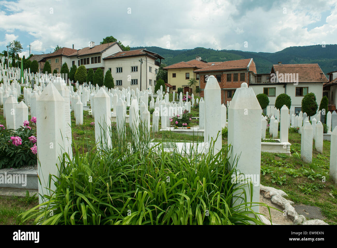 Kovaci Friedhof in Sarajevo Stockfoto
