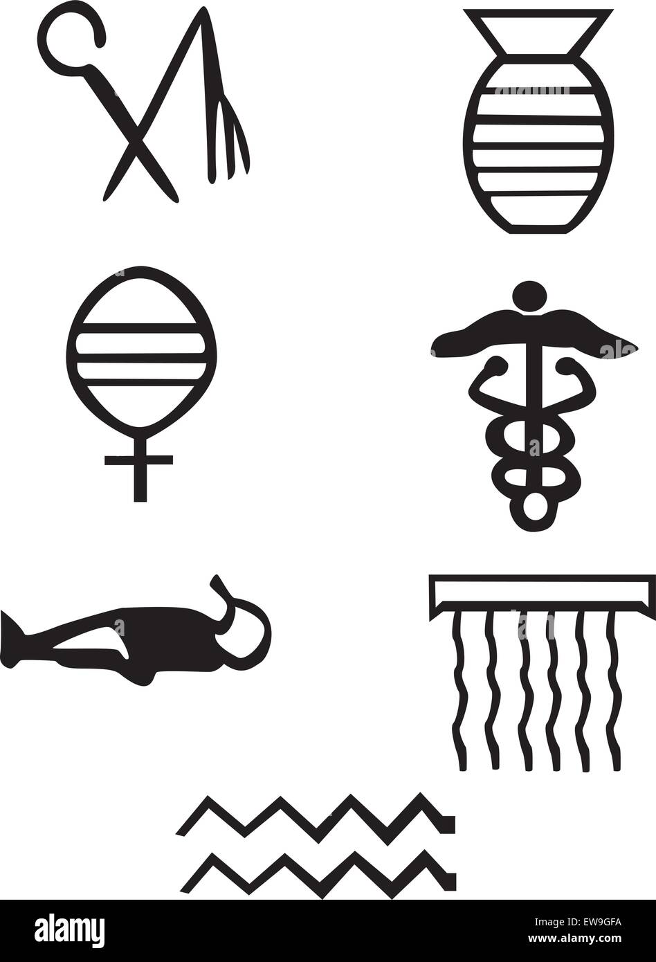 Griechische Zeichen Und Symbole Tattoo Stock Vektorgrafik Alamy