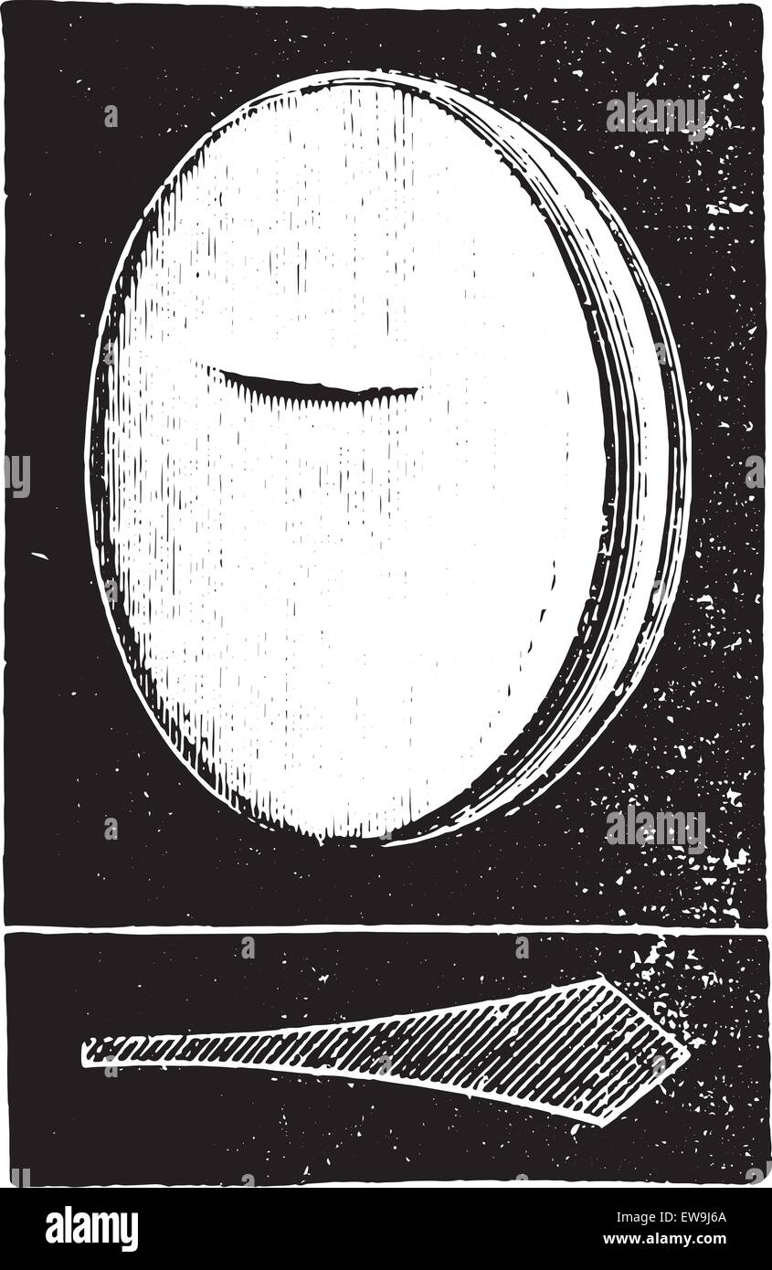 Prismatischen Glas graviert Vintage Illustration. Üblichen Medizin Wörterbuch von Dr. Labarthe - 1885. Stock Vektor