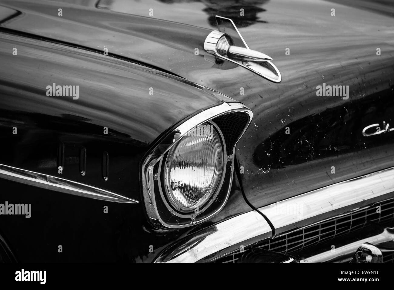 Fragment eines Full-Size-Autos Chevrolet Bel Air (zweite Generation). Stockfoto