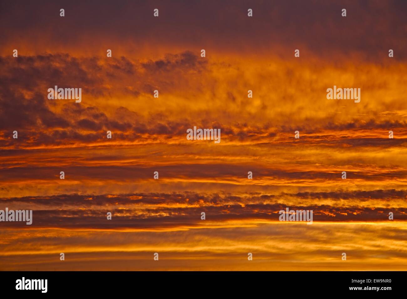 Wolken bei Sonnenuntergang Stockfoto