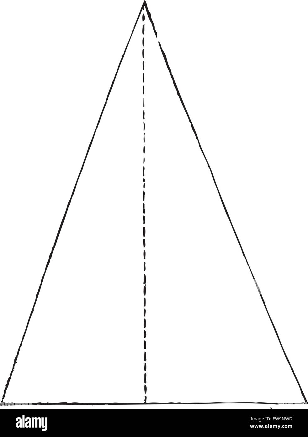 Gleichschenkligen Dreiecks, graviert Vintage Illustration. Wörter und Sachen - Larive und Fleury - 1895. Stock Vektor