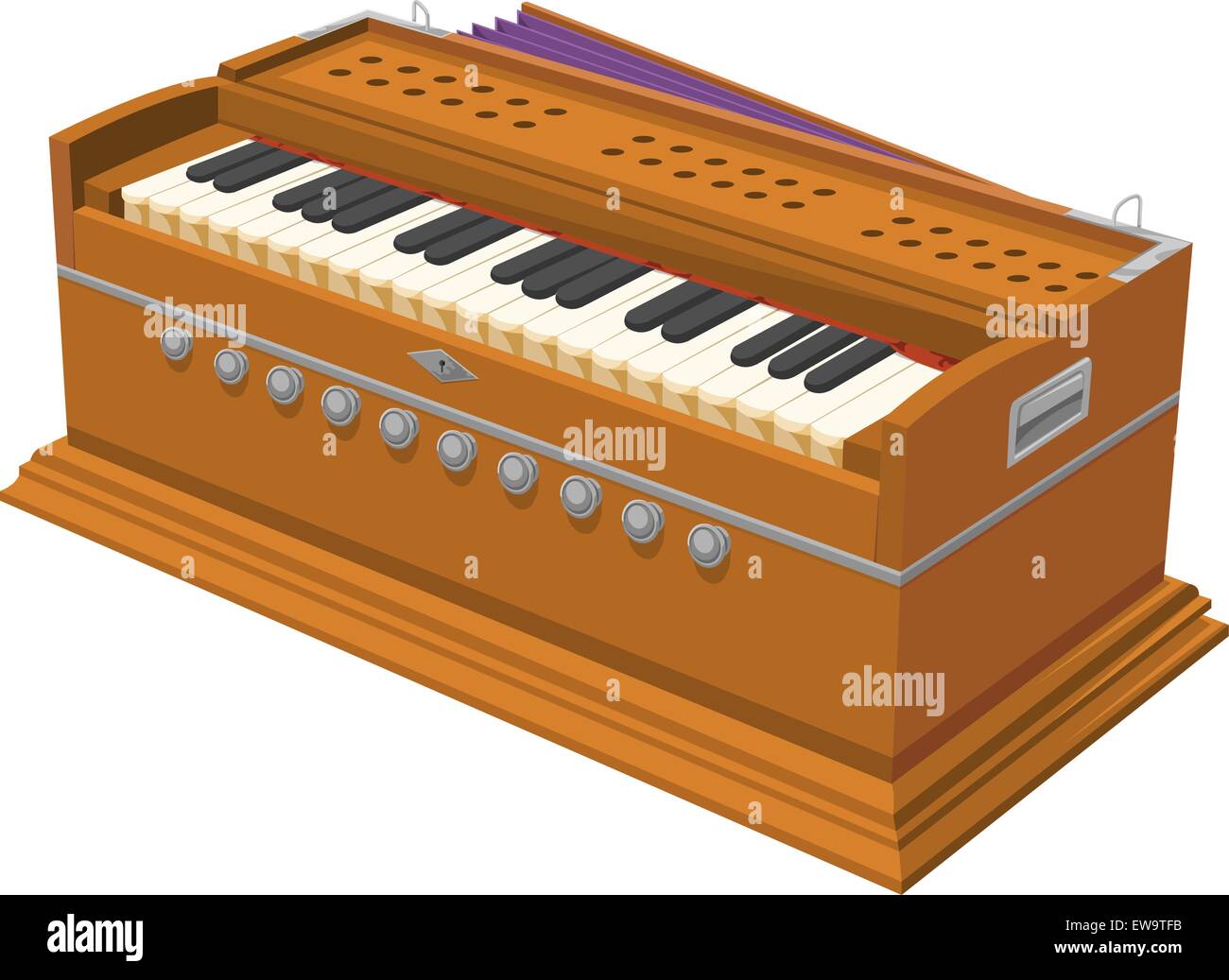 Vektor-Illustration von Harmonium. Stock Vektor