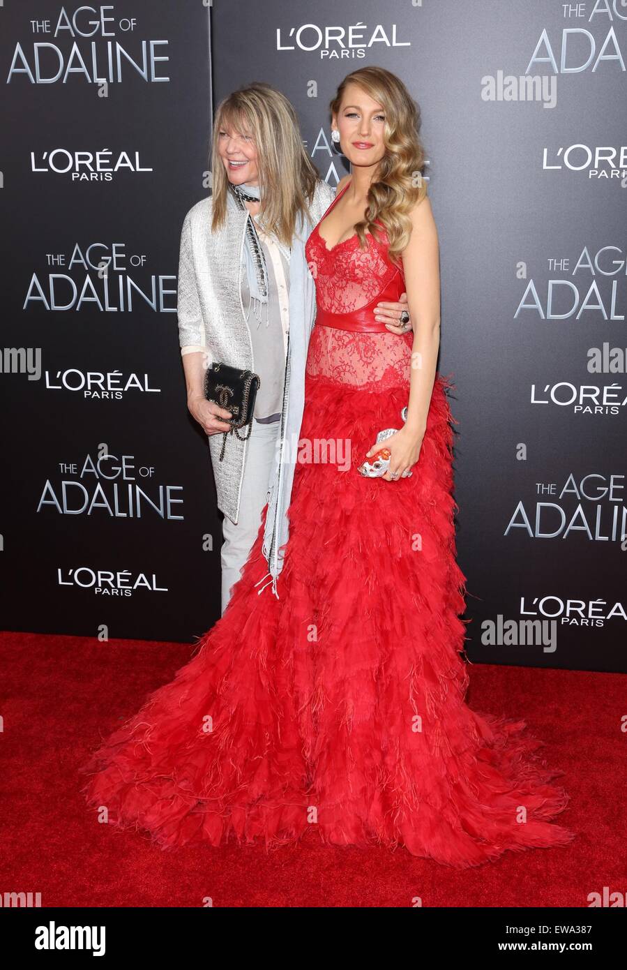 Das Alter des Adaline "Premiere bei AMC Loews Lincoln Square 13 Theater am 19. April 2015 in New York City.  Mitwirkende: Elaine lebhaft, Blake lebhaft wo: New York, New York, Vereinigte Staaten von Amerika bei: 20. April 2015 Stockfoto