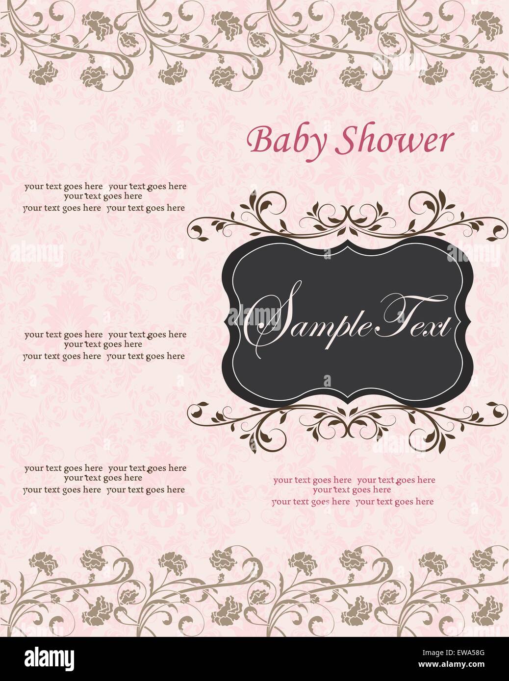 Neue Baby Ankündigung Karte Stock Vektor