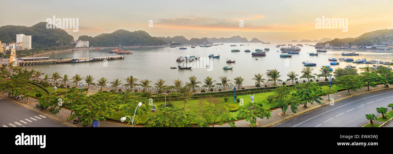 Cat Ba Insel Sicht panorama Stockfoto