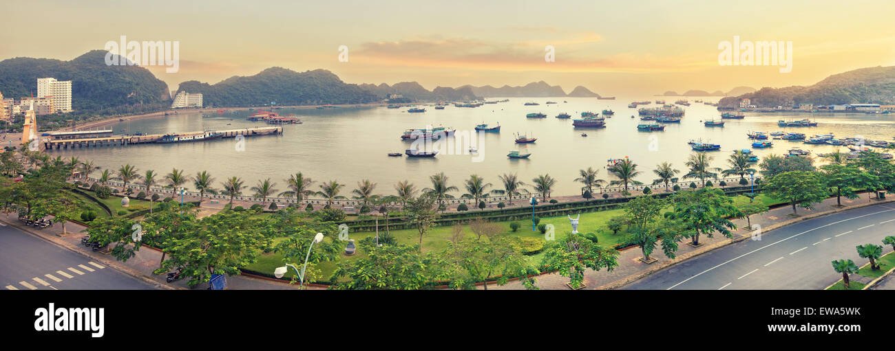 Cat Ba Insel Sicht panorama Stockfoto
