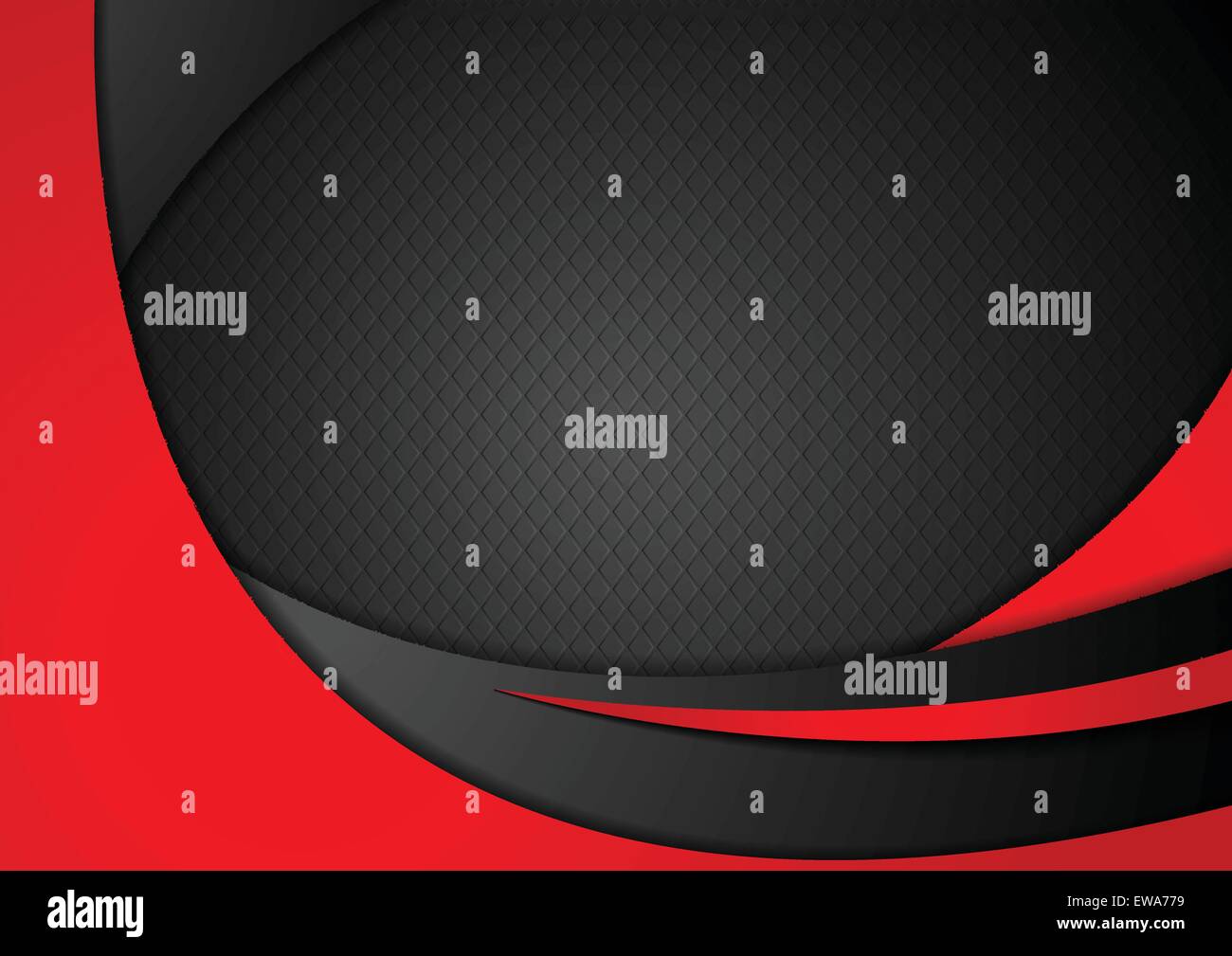 Rot und schwarz abstrakte corporate Wellen. Vektor-Hintergrund Stock Vektor