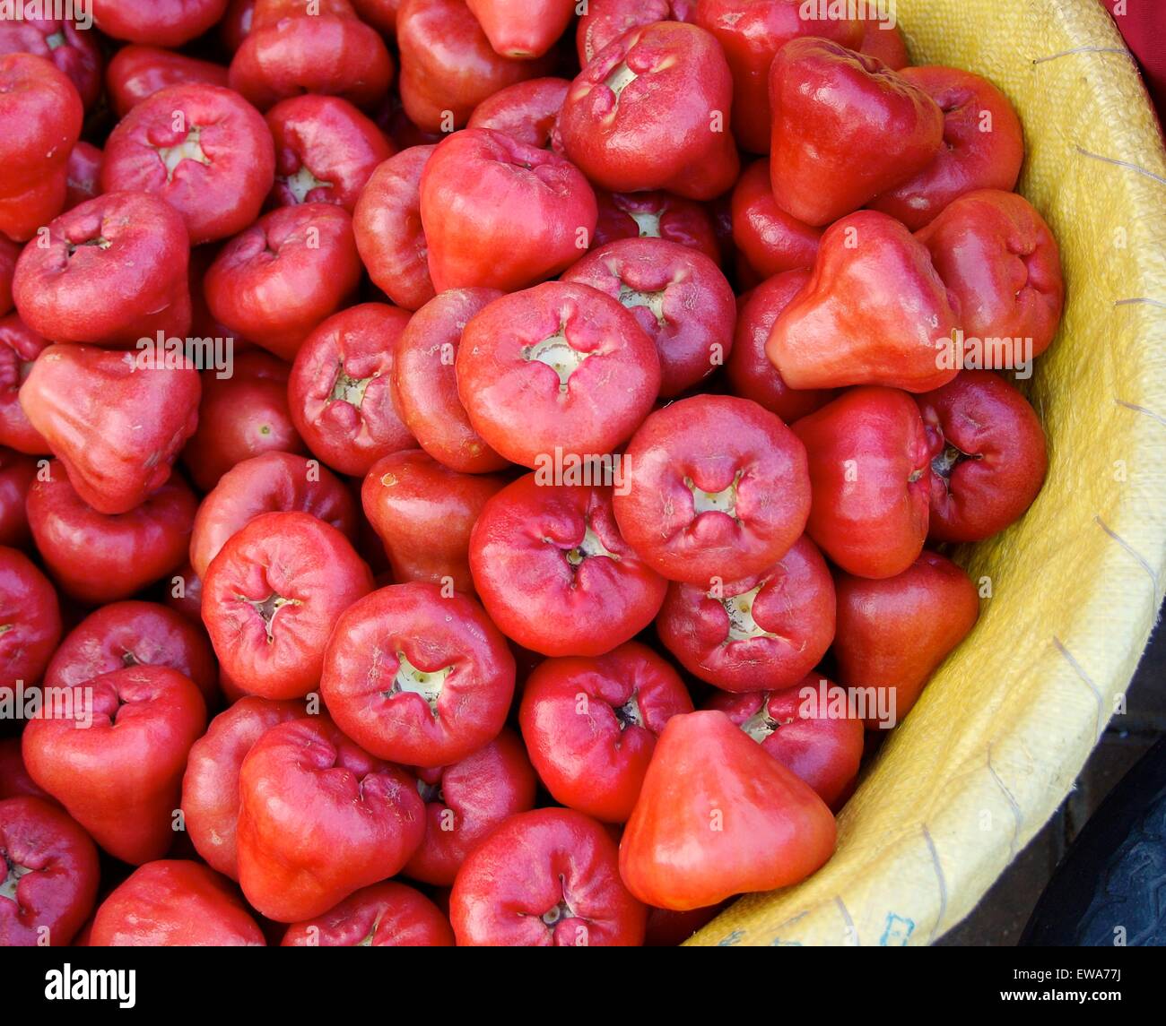 Rose Äpfel zum Verkauf auf Markt in Taiwan Stockfoto