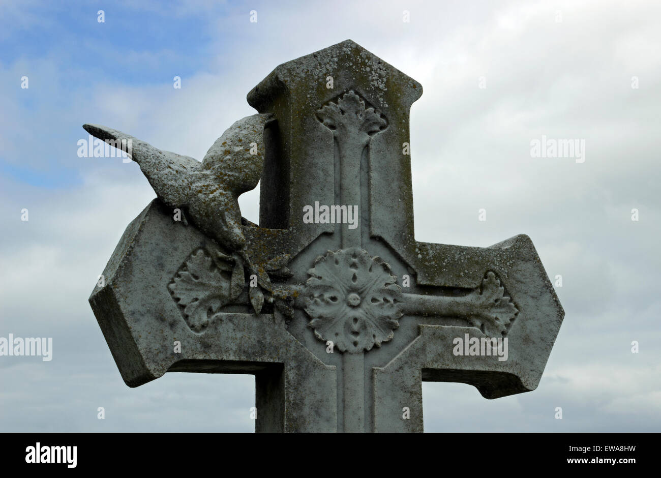 Grabstein in Heysham Stockfoto