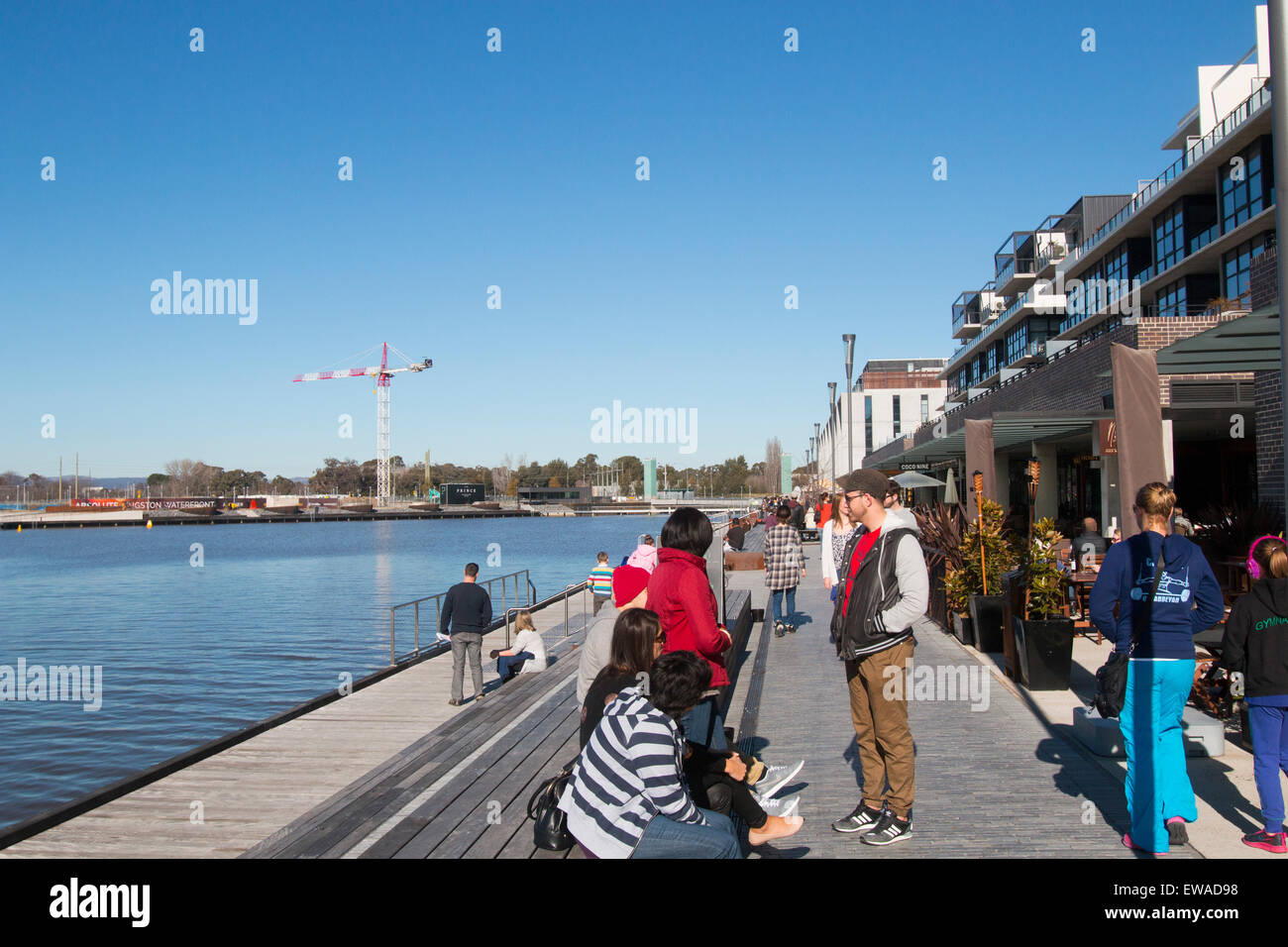 Kingston Foreshore Neubaugebiet in Canberra Stockfoto