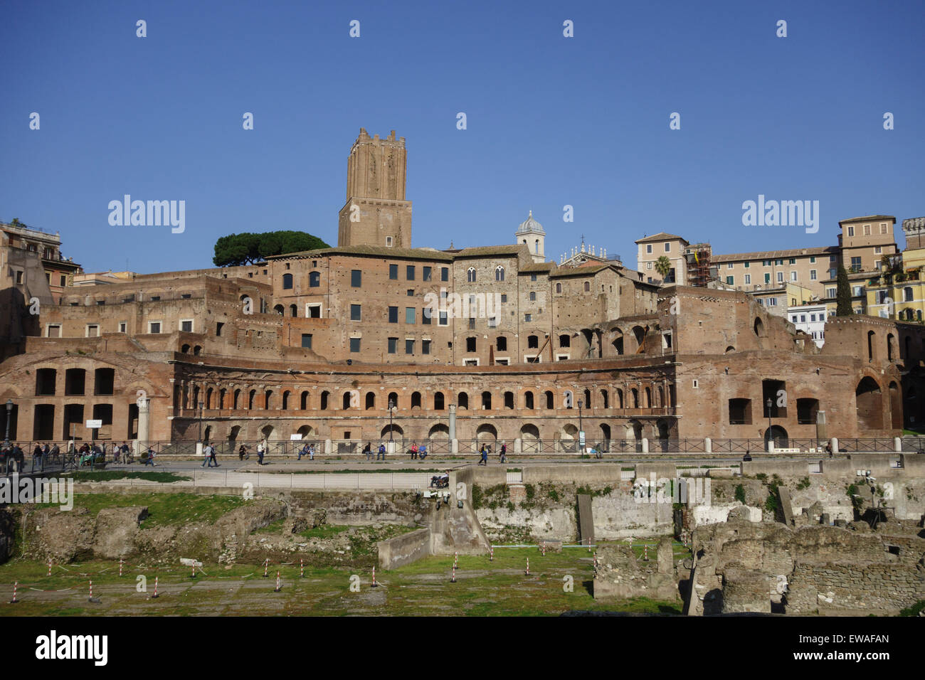 Alte bleibt die Trajan Market Rom Italien Stockfoto