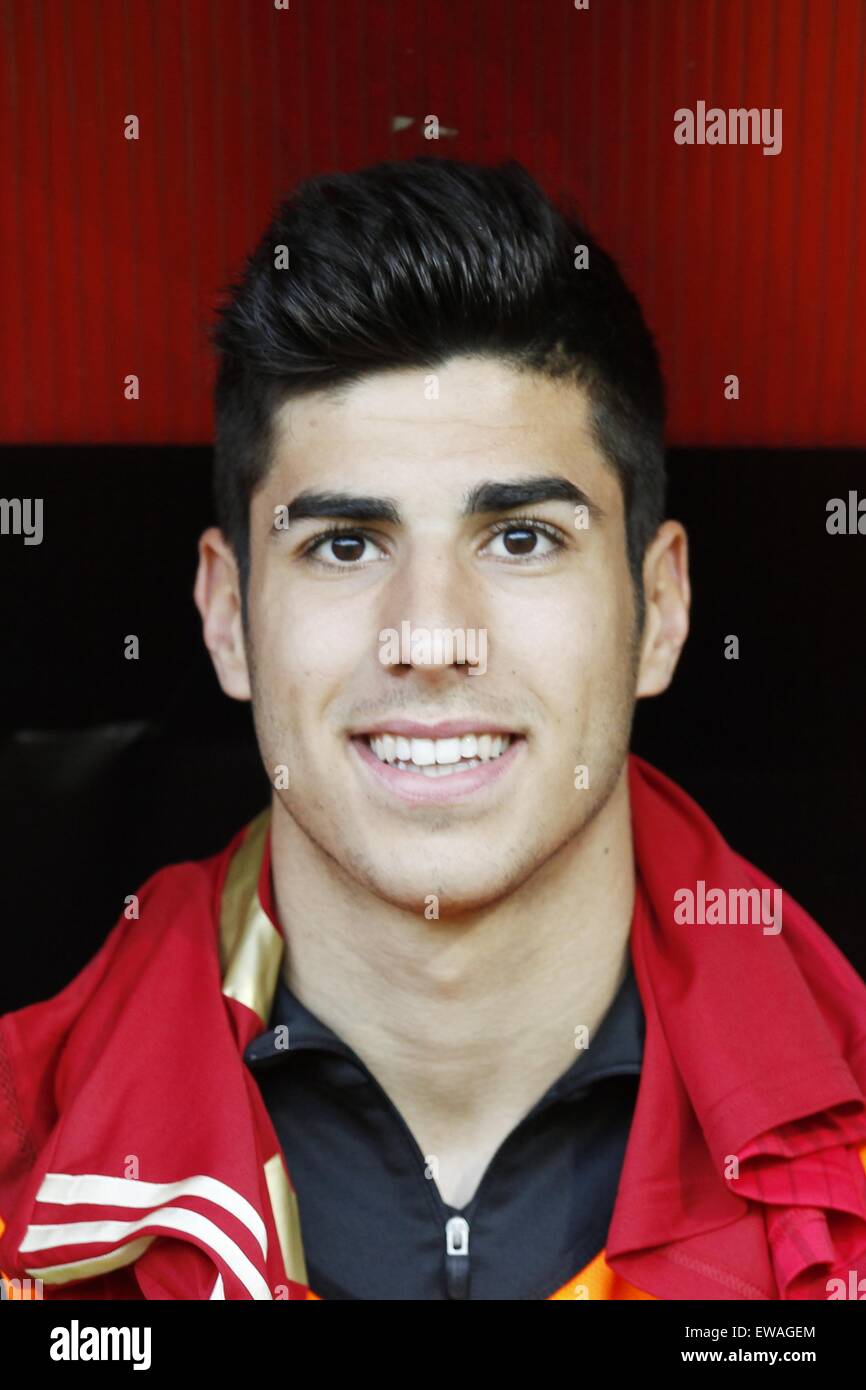 Leon, Spanien. 30. März 2015. Marco Asensio (ESP) Fußball: Unter 21 internationale Freundschaftsspiele match zwischen Spanien 4: 0 Weißrussland im Estadio Municipal Reino de Leon in Leon, Spanien. © Mutsu Kawamori/AFLO/Alamy Live-Nachrichten Stockfoto