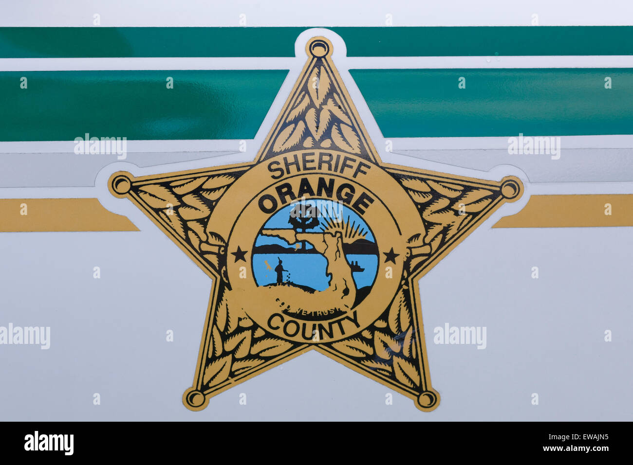 Orange county Sheriffs Abzeichen Autoaufkleber Stockfoto