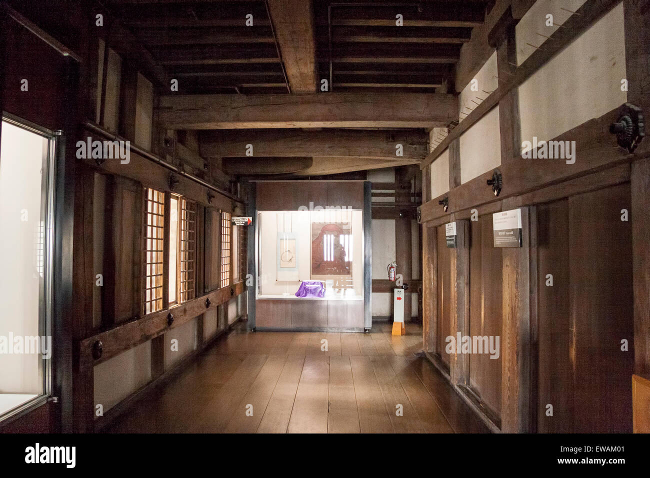 Himeji Castle Japan Interior Tenshu Stockfotos Himeji