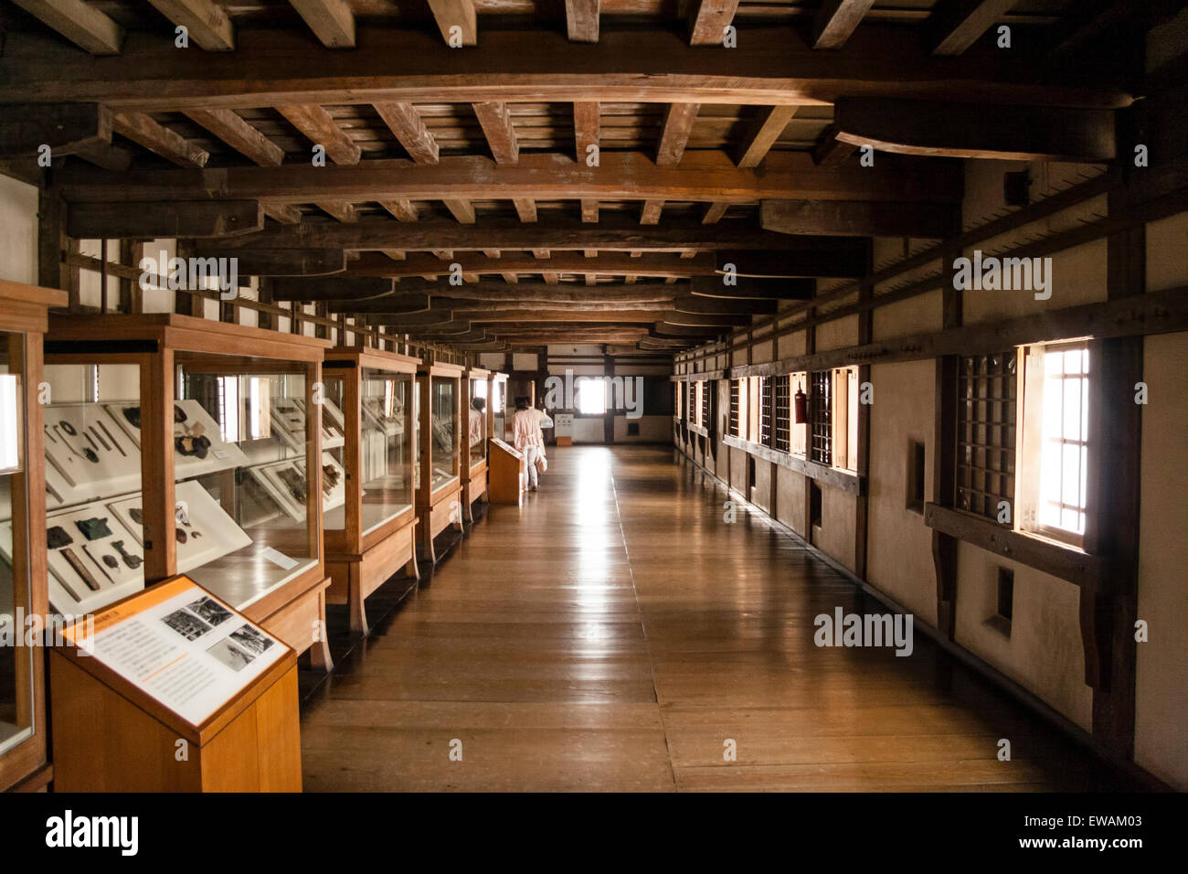 Himeji Castle Japan Interior Tenshu Stockfotos Himeji
