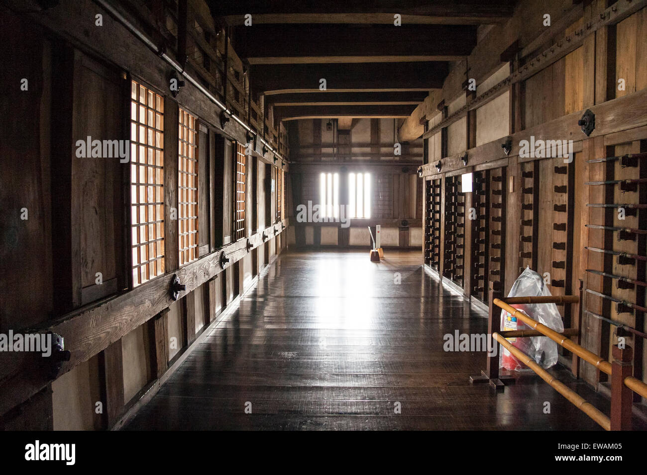 Himeji Castle Japan Interior Tenshu Stockfotos Himeji