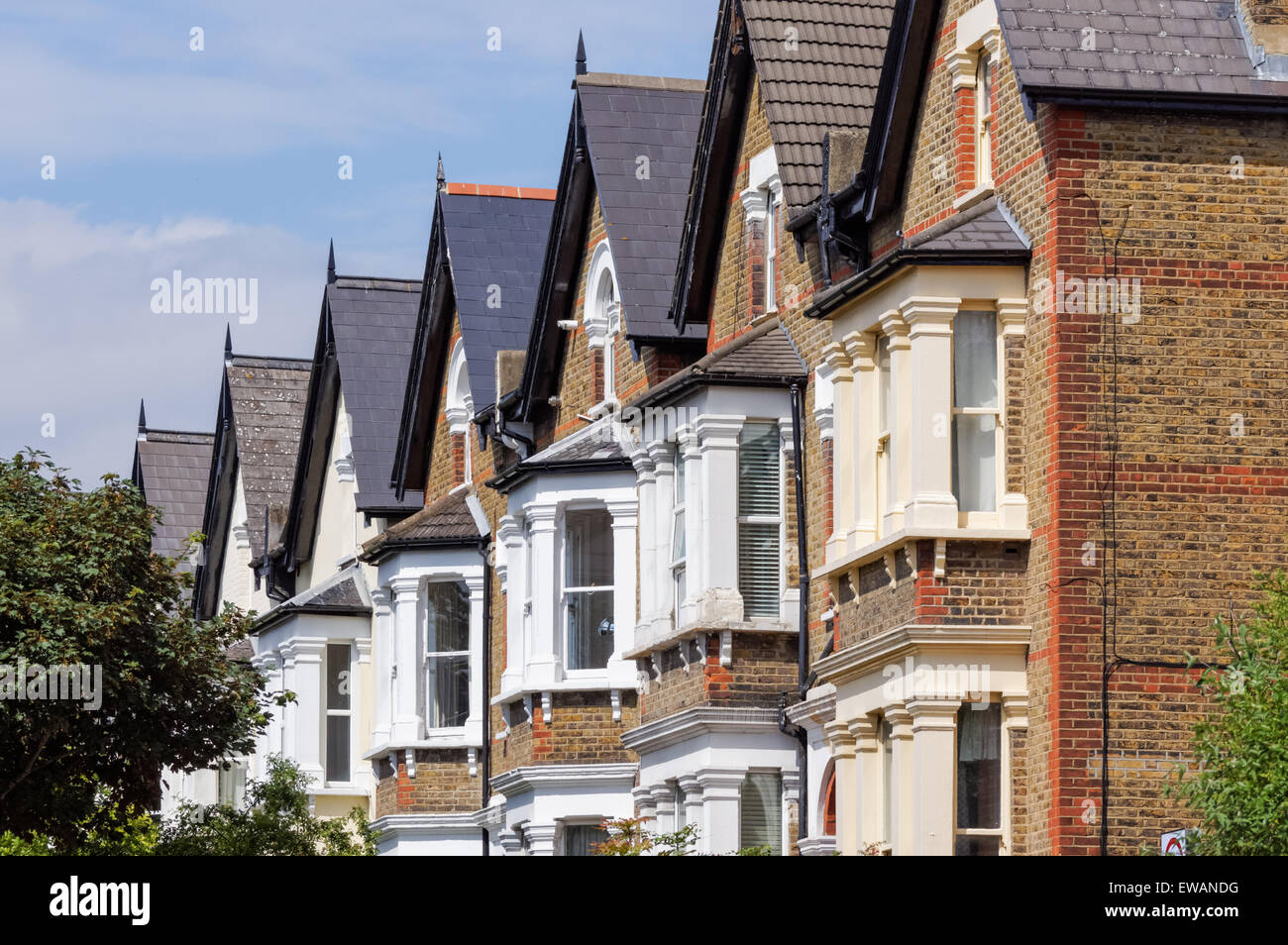 Reihenhäuser in North London England Vereinigtes Königreich UK Stockfoto